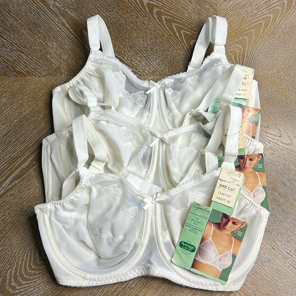 SIGNATURE COLLECTION FOR JCPenny Deadstock Vintage “All Woman Bra” #4035 3 PCS